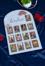 Arch Baby Photo Board Ice Blue,Maroon,Beige